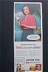 1944 Lipton Tea With Dorothy Lamour