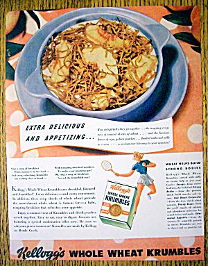 1938 Kellogg Whole Wheat Krumbles with Bowl of Cereal (Image1)