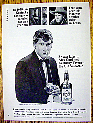 1967 Kentucky Tavern Whiskey W/ Alex Cord (Stagecoach)