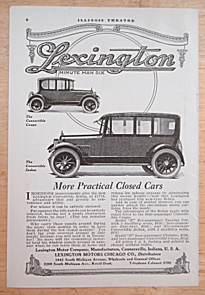 1918 Lexington Automobiles With Coupe & Sedan
