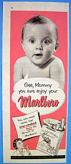 1951 Marlboro Cigarettes with Baby Talking (Image1)