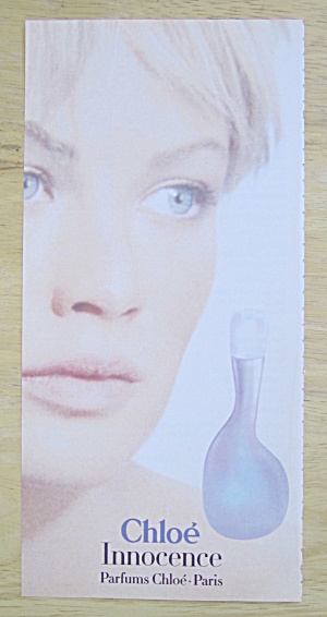 2004 Chloe Innocence Perfume W/ Lovely Blue Eyed Woman