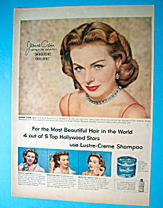 1953 Lustre Creme Shampoo With Movie Star Jeanne Crain