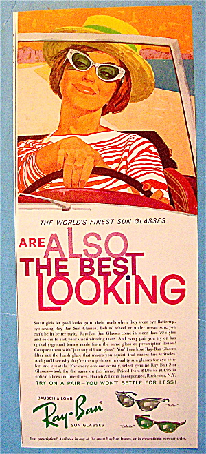 1961 Ray Ban Sun Glasses With Woman Driving