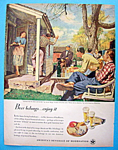 Vintage Ad: 1948 Beer Belongs By Austin Briggs (Image1)