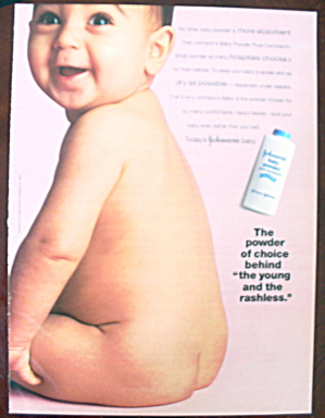 1992 Johnson Baby Powder with Baby Sitting  (Image1)