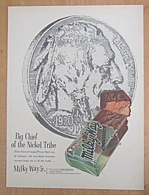 1955 Mars Milky Way Candy Bar w/Big Chief of the Nickel (Image1)