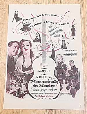 1946 Masquerade In Mexico With Dorothy Lamour