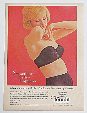 1963 Formfit Strapless Bra With Lovely Woman