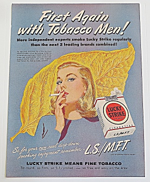 1948 Lucky Strike With Woman Smoking