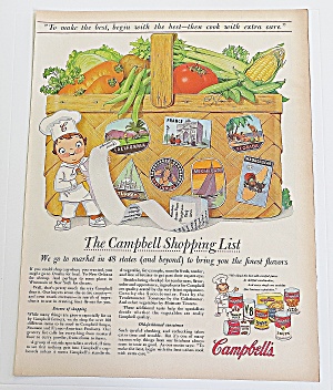 1957 Campbell's Soup With Campbell Kid