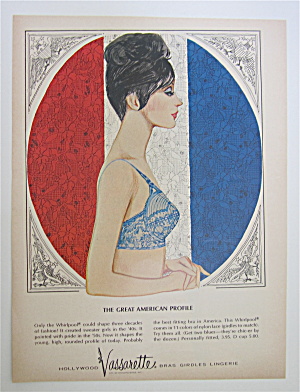 1964 Vassarette Bras with the Great American Profile (Clothing) at Ads By  Dee