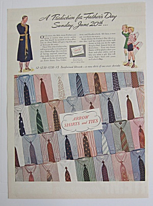 1937 Arrow Shirts & Ties With Dad On Father's Day  (Image1)