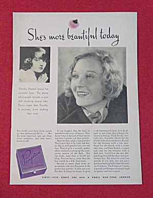 1932 Pompeian Beauty Powder With Dorothy Mackaill