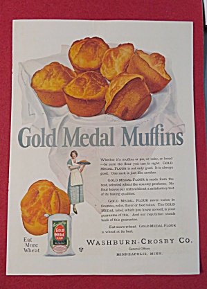 1924 Gold Medal Flour With Gold Medal Muffins