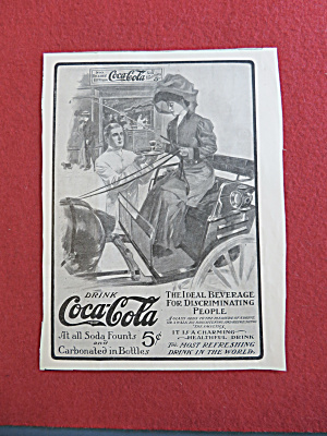 1906 Coca (Coke) Cola With Woman In A Horse & Buggy