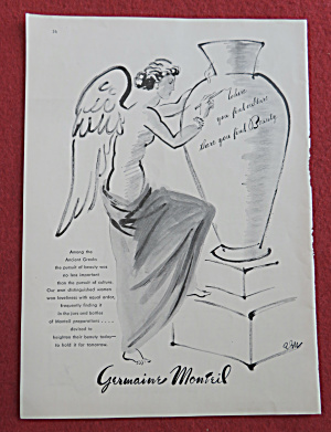 1944 Germaine Monteil With Woman With Wings