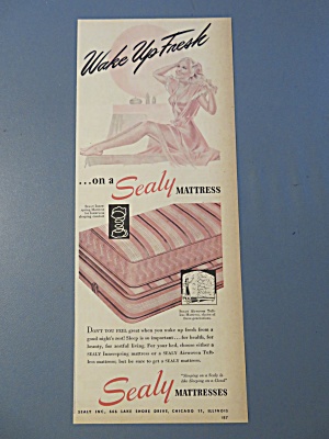 1946 Sealy Mattress with Lovely Woman In Nightie  (Image1)