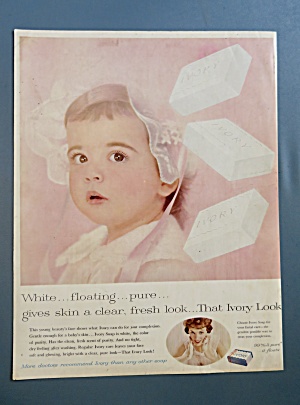 1959 Ivory Soap With Little Girl In A Bonnet
