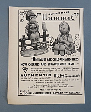 1956 M J Hummel Figurine With Boy & Girl