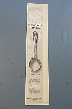 1905 Community Silver With A Flower De Luce Spoon