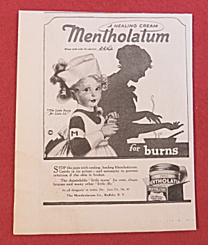 1920 Mentholatum With Little Girl Dressed As A Nurse