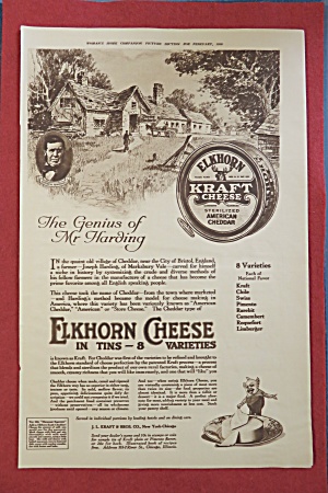 1920 Elkhorn Kraft Cheese With Genius Of Mr Harding