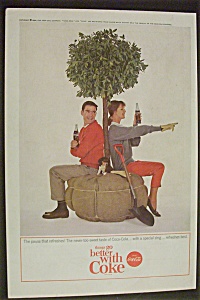 1964 Coca Cola (Coke) with Man & Woman Sitting by Tree (Image1)