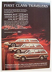 1982 Lincoln Mercury Marquis, Cougar & Lynx