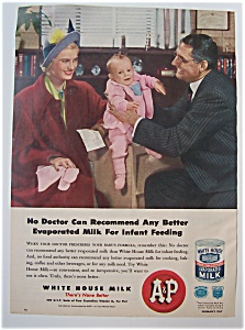 1948 White House Evaporated Milk w/Woman & Man (Image1)