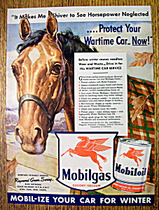 Vintage Ad: 1942 Mobil Gas & Mobil Oil (Image1)