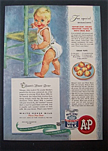 1948 White House Evaporated Milk w/ Baby & Chair (Image1)