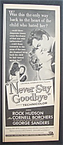 1956  Movie  Ad  for  Never  Say  Goodbye (Image1)