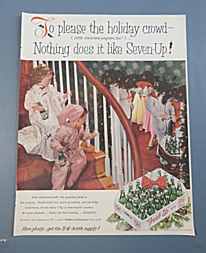 1956 7 Up (Seven Up) With Children Sitting On Stairs