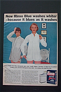 1956 Rinso Blue Detergent With Which Girl Washed Shirt