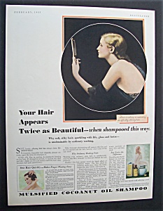 1931 Mulsified Cocoanut Oil Shampoo w/Woman & Mirror (Image1)