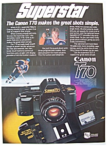 1985 Canon T70 Camera With Wayne Gretzky