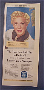 Vintage Ad: 1952 Lustre Creme Shampoo With Betty Hutton