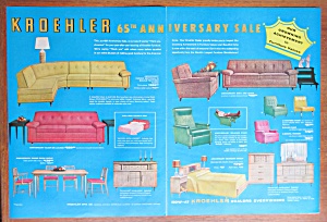 1958 Kroehler Furniture W/ Their 65th Anniversary Sale