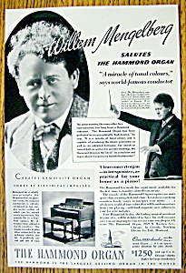 Vintage Ad: 1937 Hammond Organ With Willem Mengelberg
