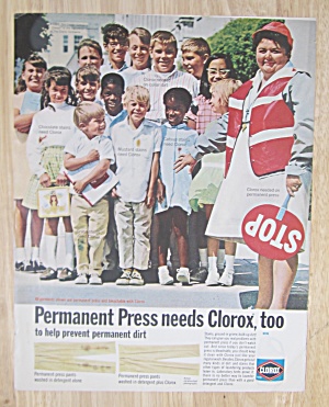 1969 Clorox Bleach W Crossing Guard & Children