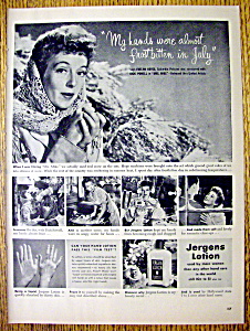 1949 Jergens Lotion With Evelyn Keyes In Mrs. Mike