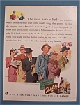 1941 Schlitz Beer with People Waiting in Line to Vote