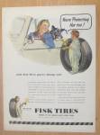 1945 Fisk Safety Tread Tires with Baby Talking To Woman