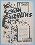 Vintage Ad: 1932 Back Stage with Screen Snapshots