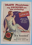 1930 Lucky Strike Cigarettes with Woman Smoking