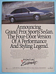 Vintage Ad: 1989 Pontiac Grand Prix Sports Sedan
