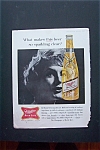 1961 Miller High Life Beer w/Woman with Bottle of Beer