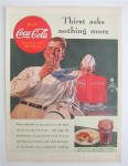 Click to view larger image of 1938 Coca Cola (Coke) with Man Drinking A Glass Of Coke (Image1)