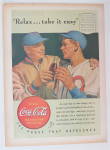 Click to view larger image of 1940 Coca Cola (Coke) with Coach Giving Player a Soda (Image3)